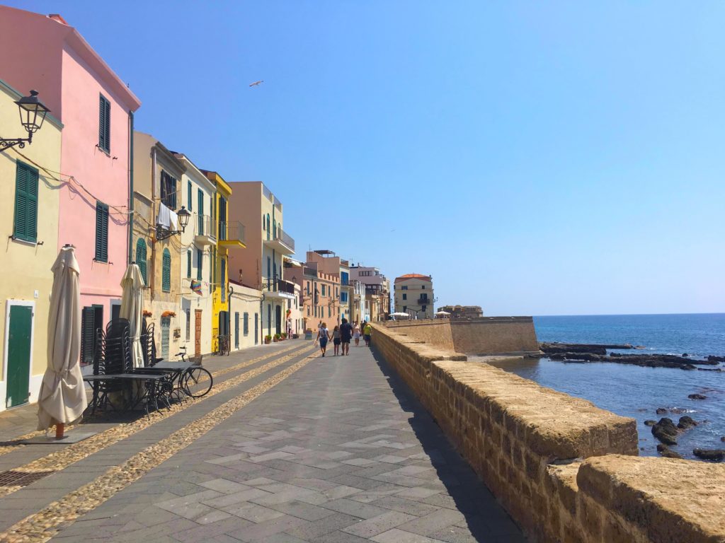 Alghero old town walls, Sardinia Italy