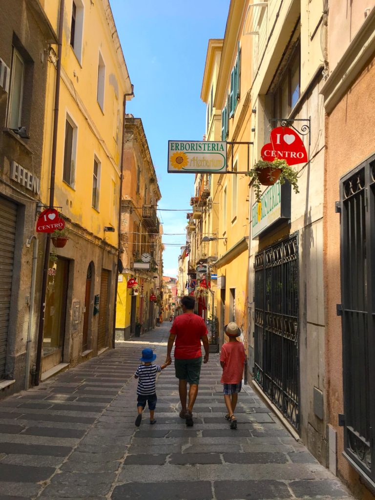 Sardinia with kids: Sassari old town streets