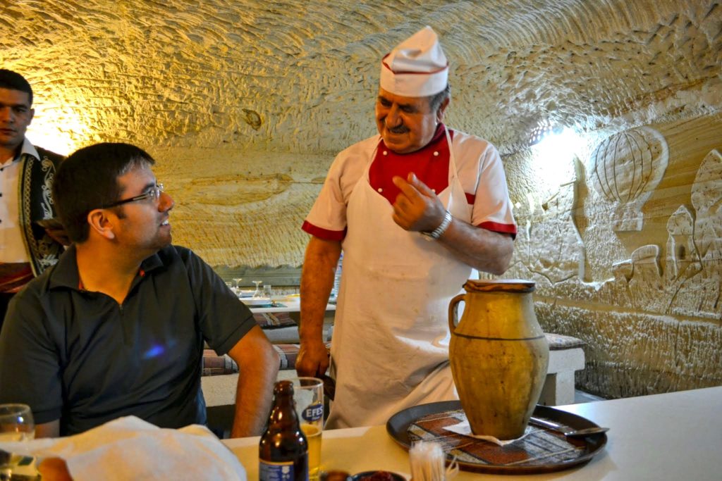 A cave restaurant in Cappadocia
