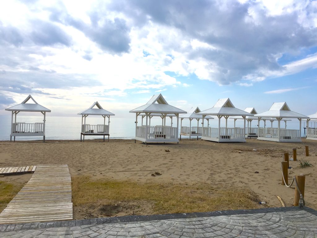 Rixos Premium Belek hotel beach area in winter