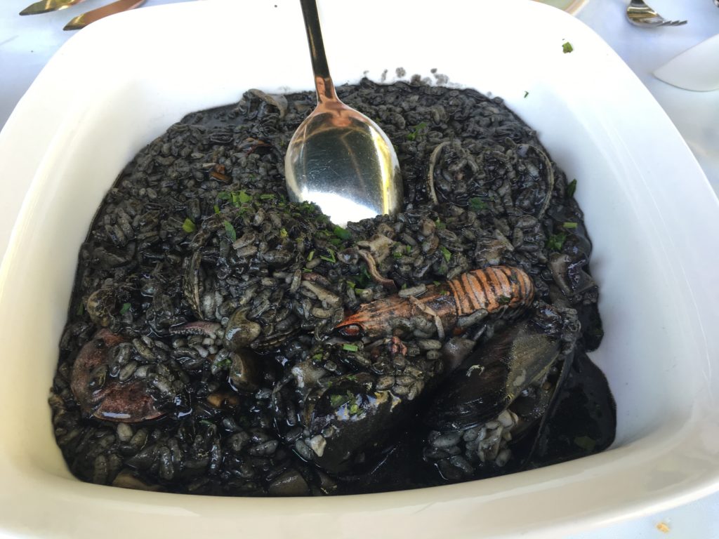 Black risotto, Kapetanova Kuca, Croatia