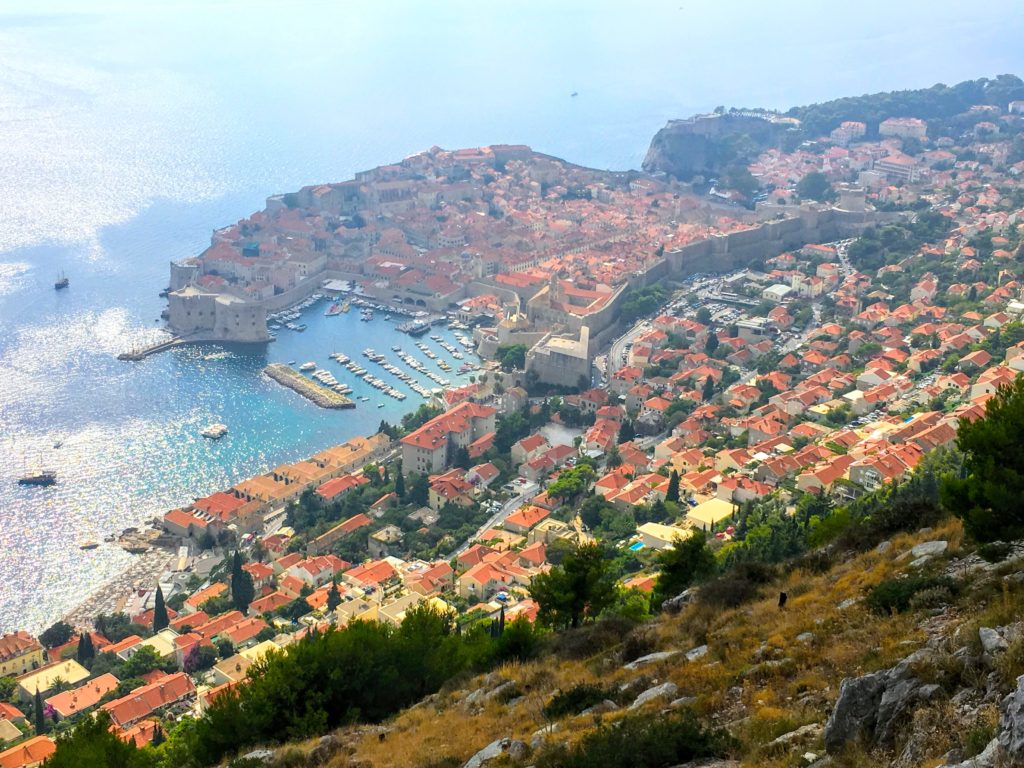 Dubrovnik Old Town view from Mount Srd