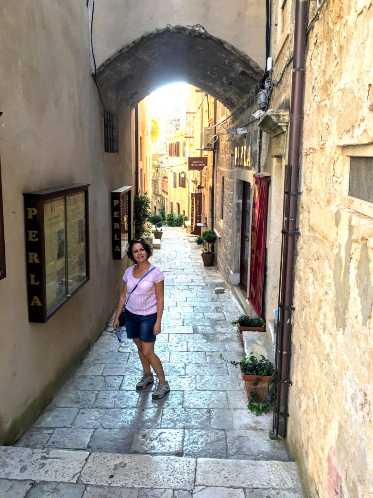 Narrow streets of Korcula Old Town