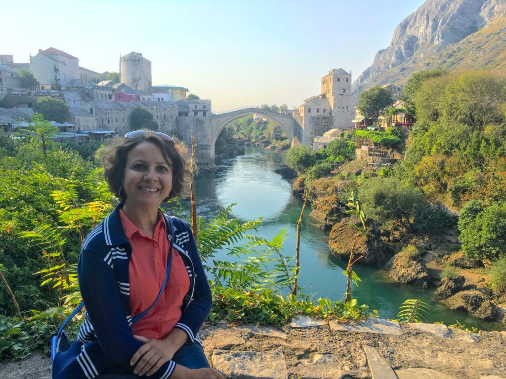 Mostar bridge and Neretva river, Balkan itinerary