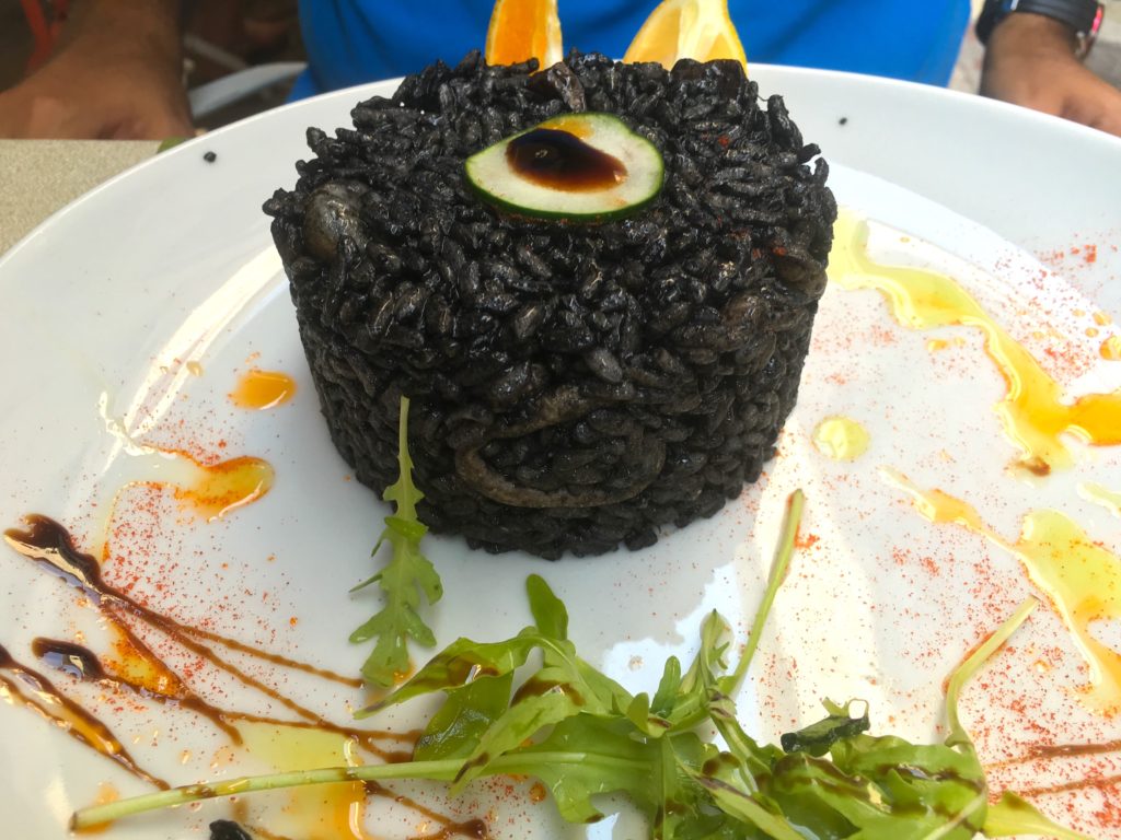Black risotto, Dalmatian cuisine in Kotor