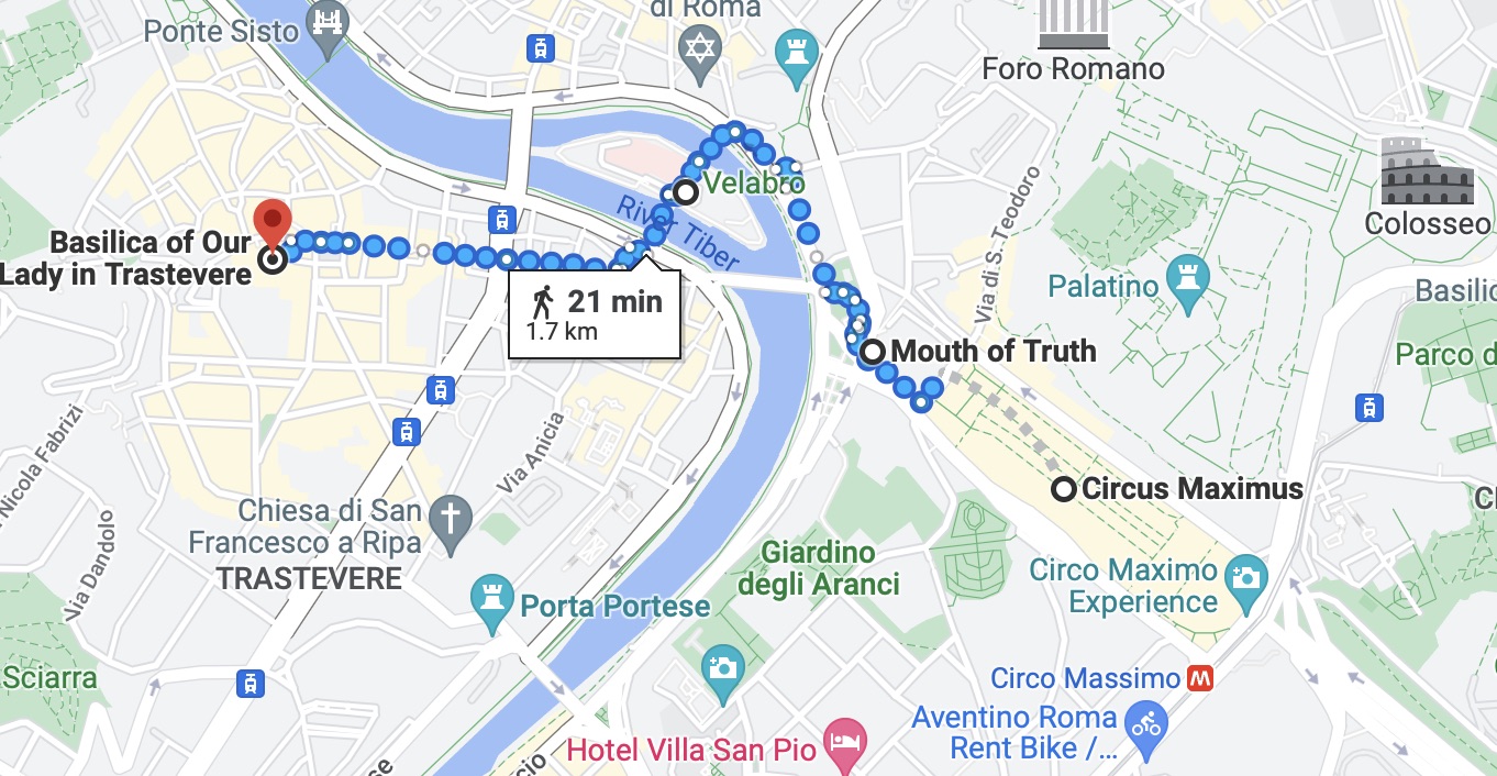 Roma'da çocukla gezilecek yerler haritası
