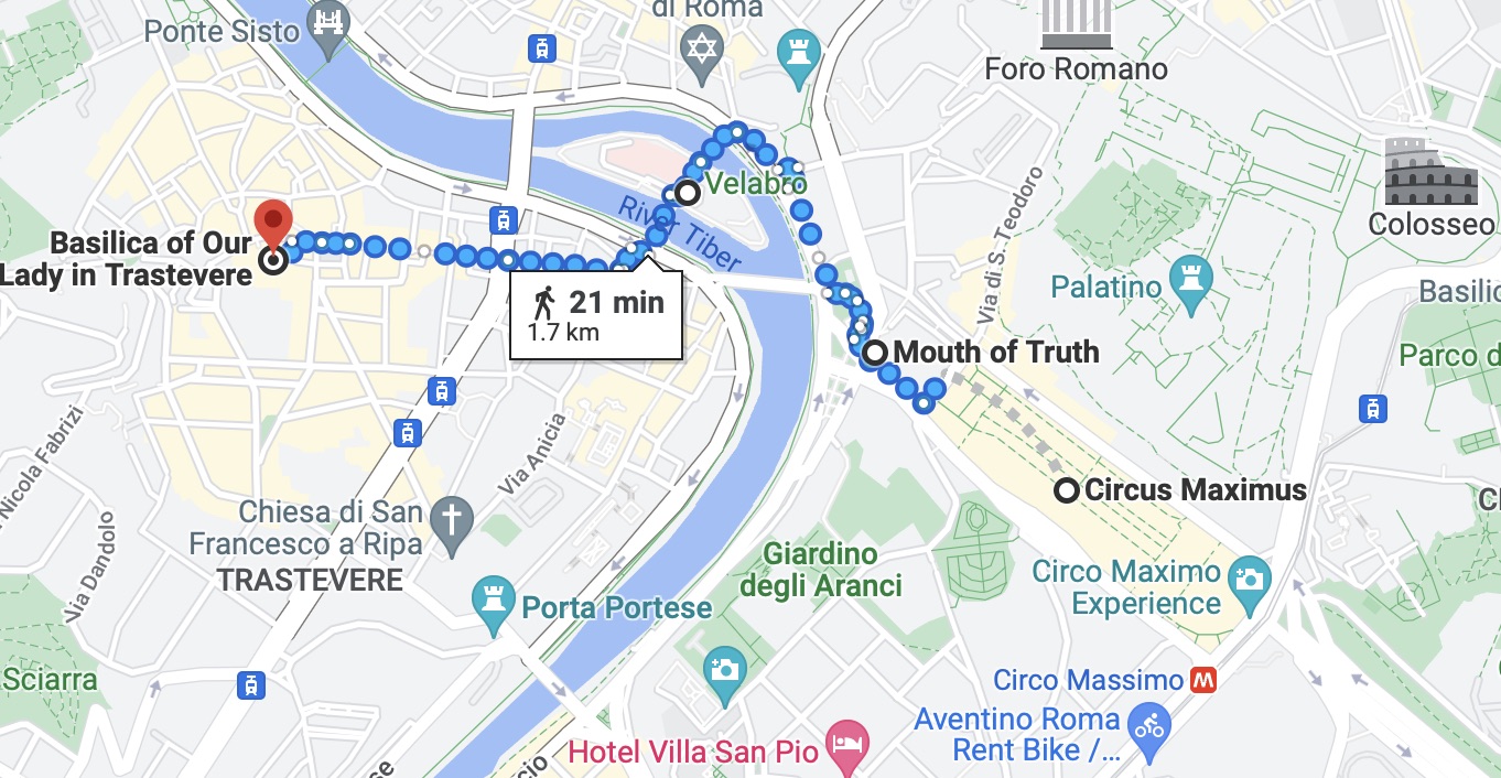 Roma'da çocukla gezilecek yerler haritası Roma'da çocukla gezilecek yerler haritası