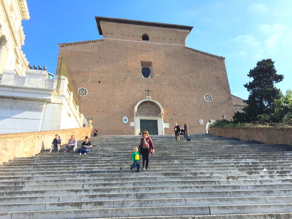 Family vacation to Rome with kids: Basilica di Santa Maria in Ara coeli