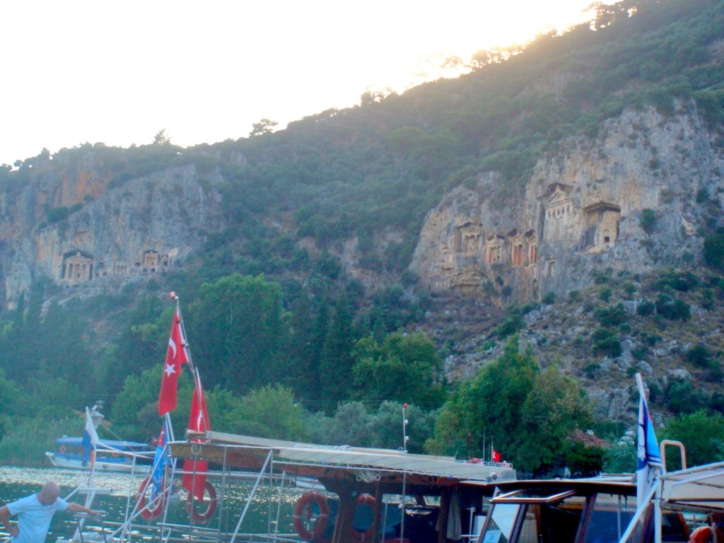 Lycian tombs in Dalyan Turkey