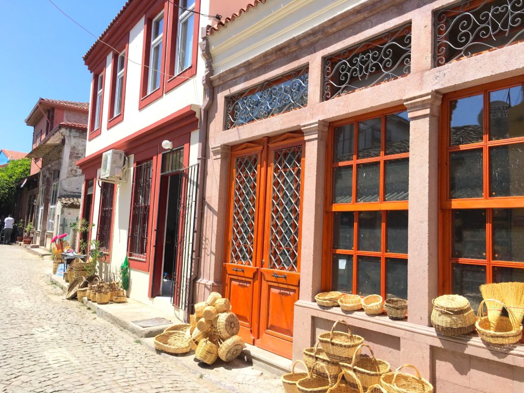 Ayvalik traditional houses and streets