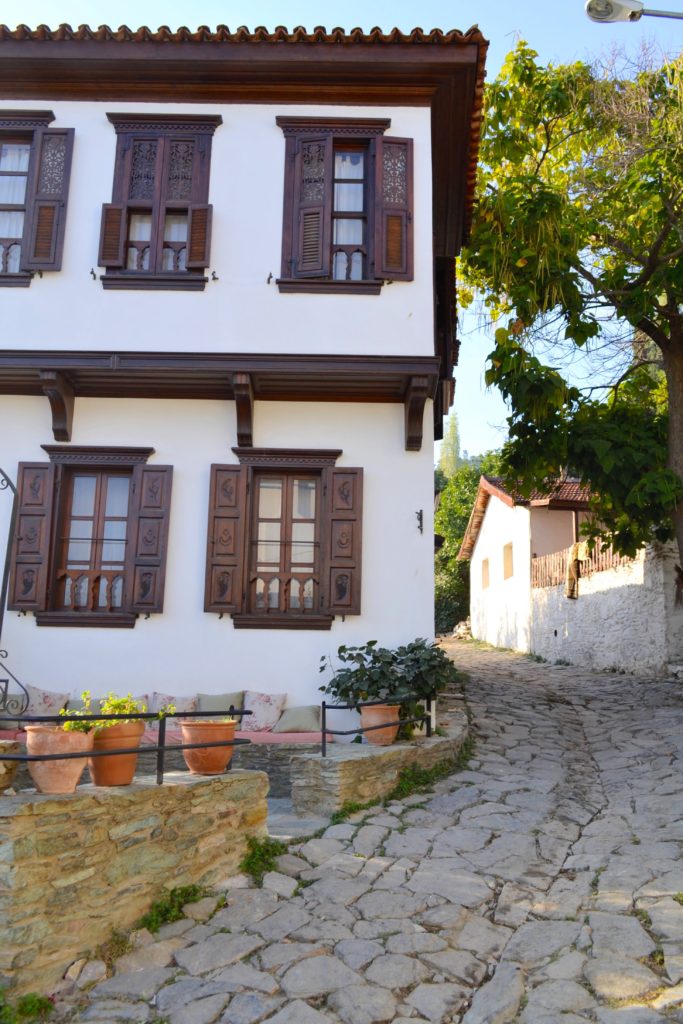 Traditional Greek houses and old streets in Sirince village